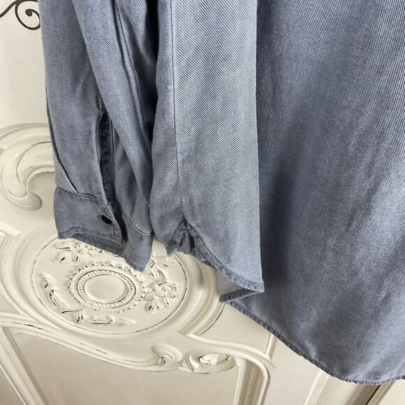 Two by Vince Camuto Chambray Button Down Utility Shirt Size S - Picture 13 of 14